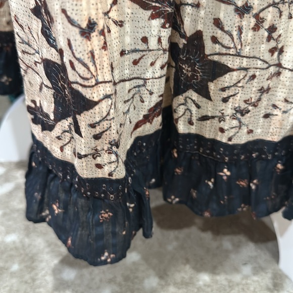 Ulla Johnson Black and Cream Floral Dress - Picture 6 of 6